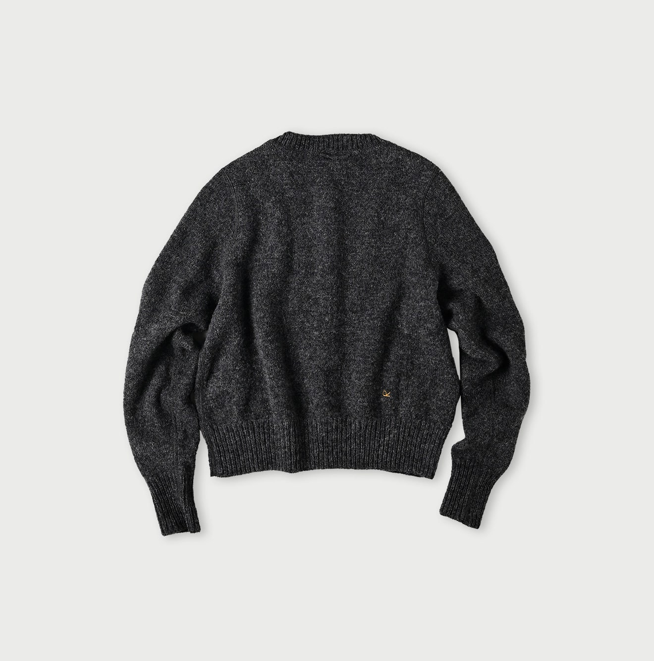 Shetland Wool Boiled Cardigan Back