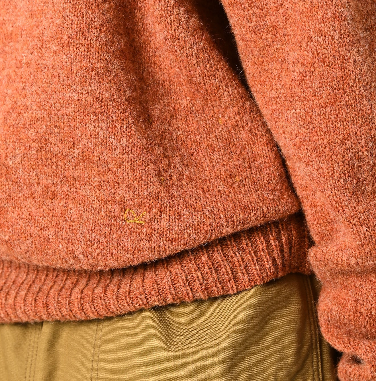 Shetland Wool Boiled Cardigan Detail