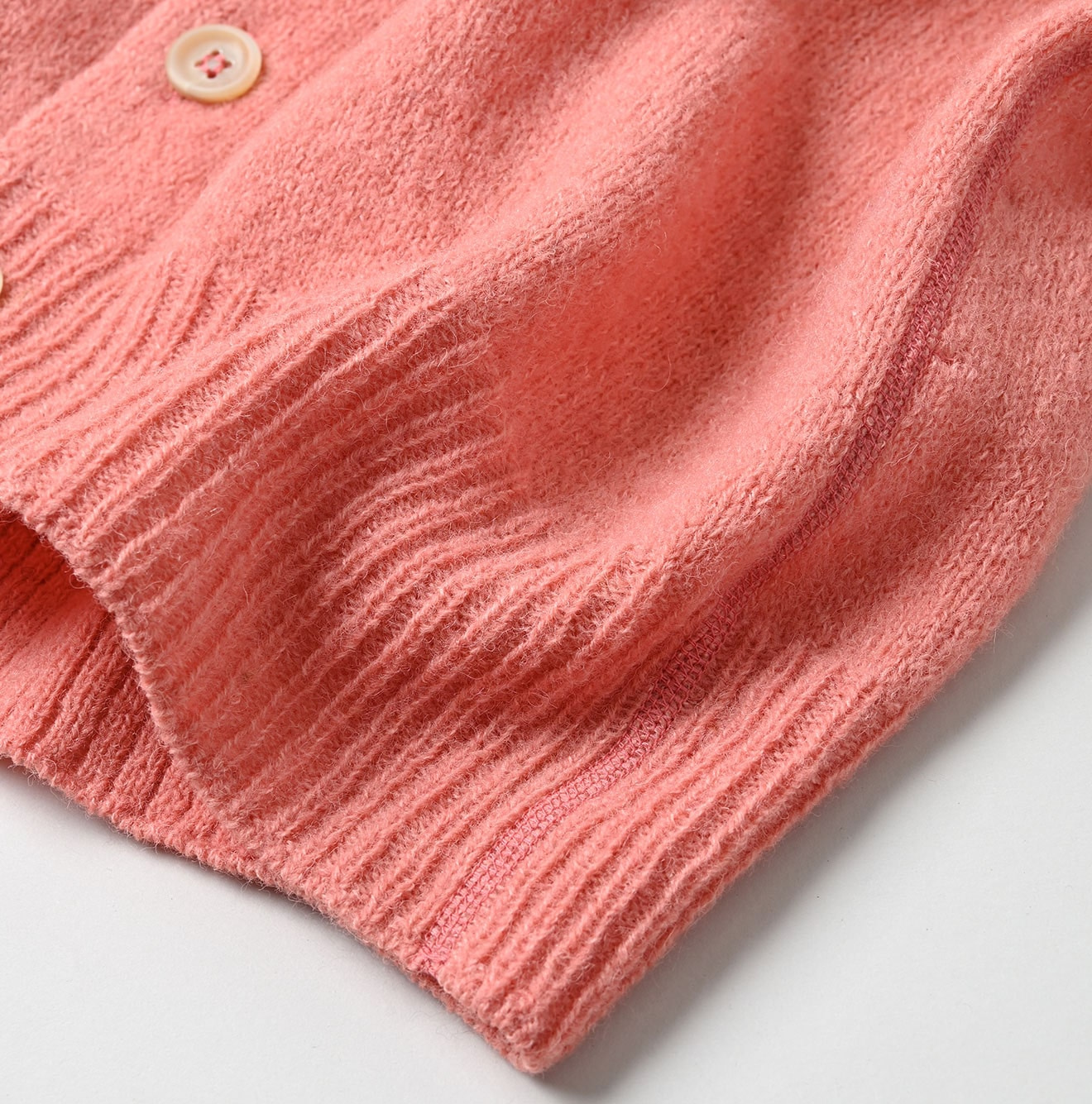 Shetland Wool Boiled Cardigan Detail