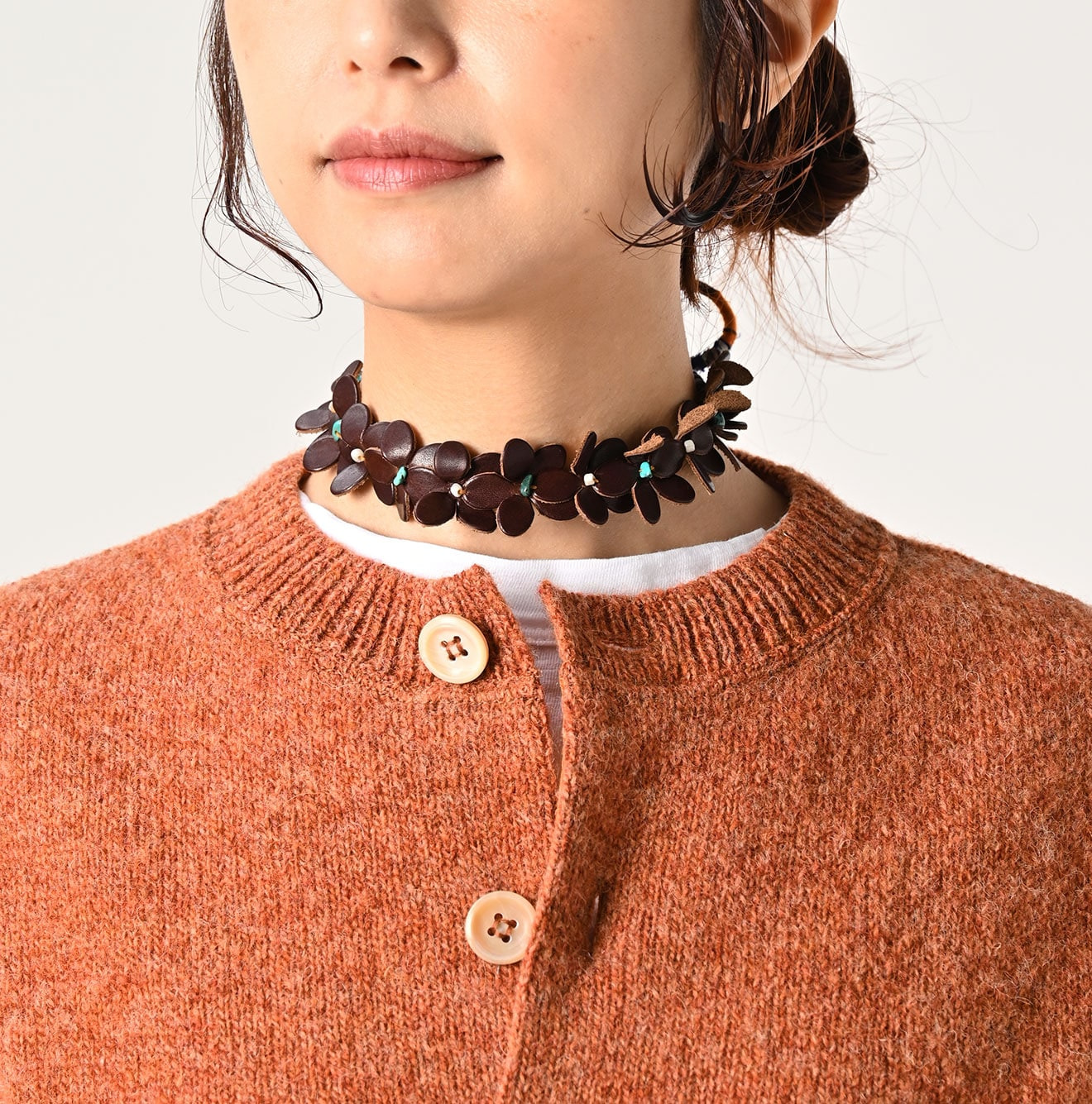 Shetland Wool Boiled Cardigan Detail
