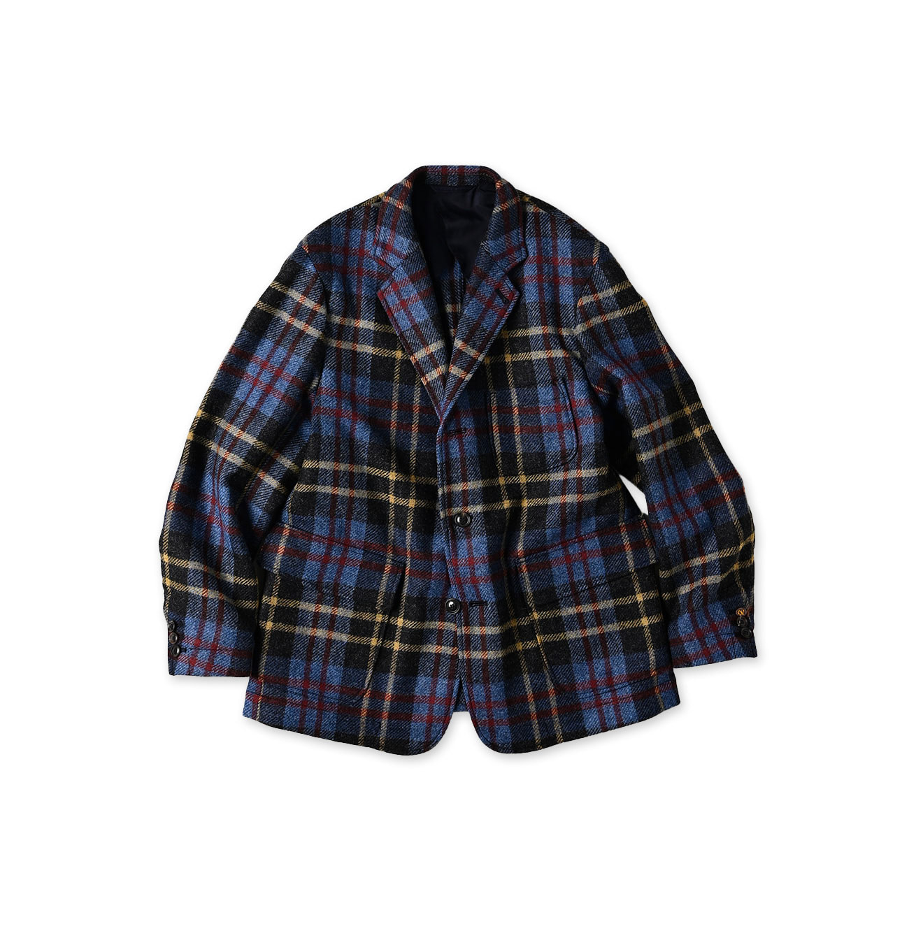 Wool Tartan 908 Miyuki Jacket Blue Tartan
