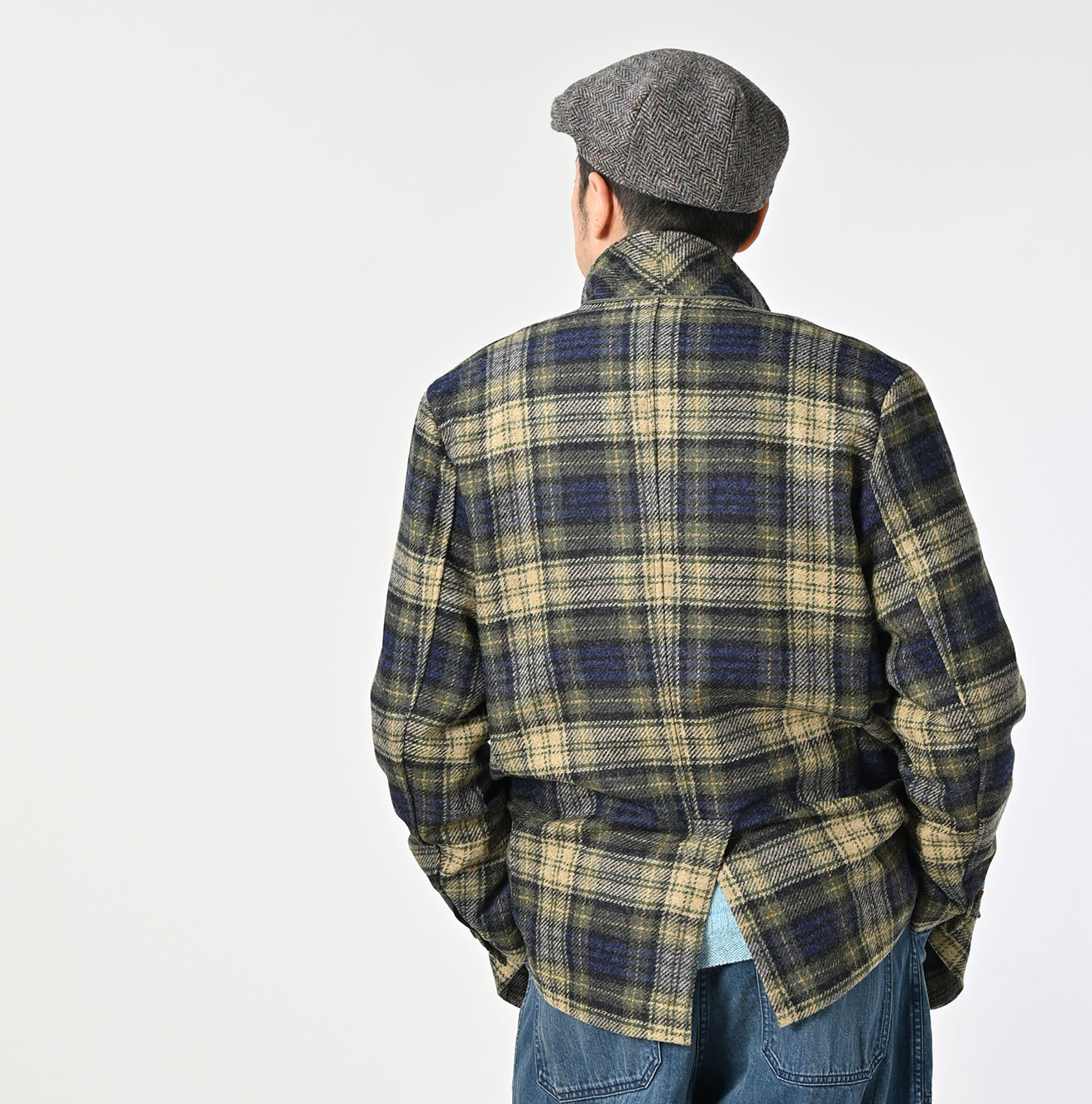 Wool Tartan 908 Miyuki Jacket Male Model
