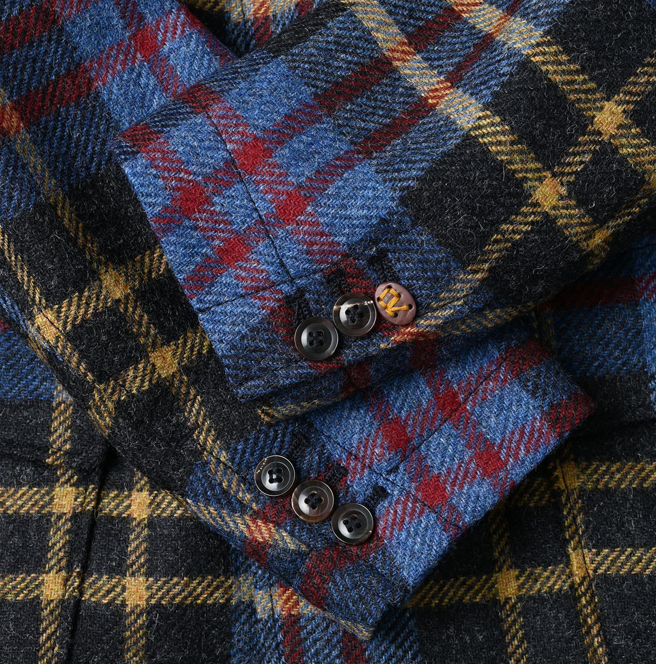 Wool Tartan 908 Miyuki Jacket Detail
