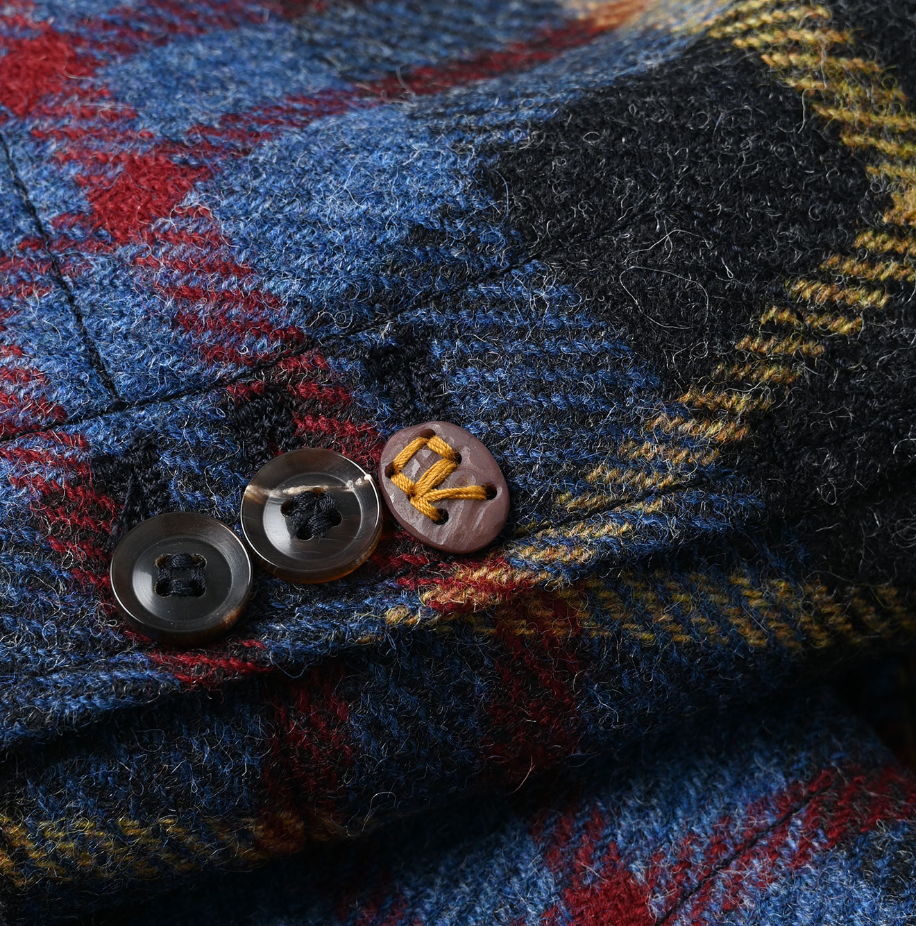 Wool Tartan 908 Miyuki Jacket Detail
