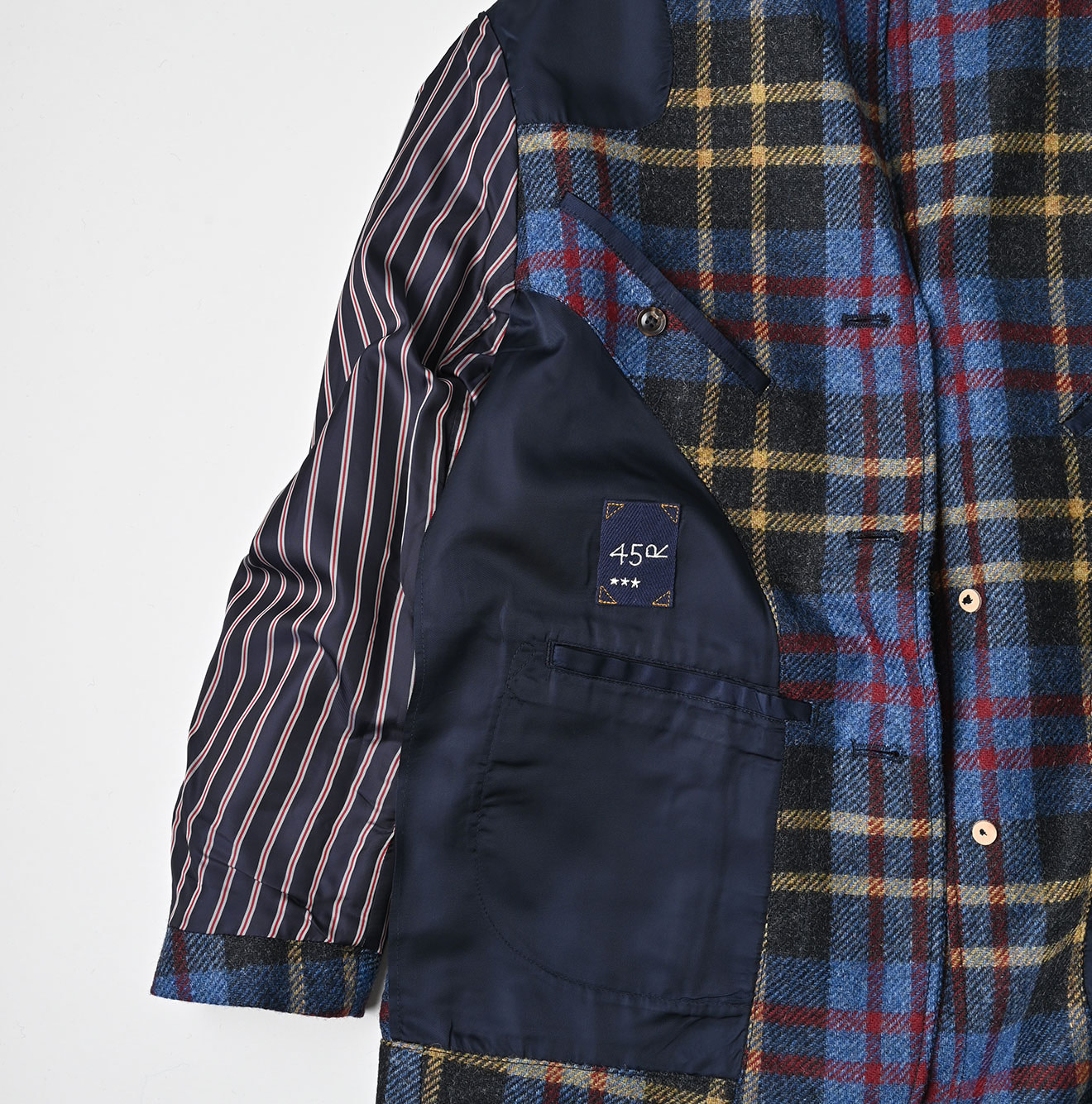 Wool Tartan 908 Miyuki Jacket Detail