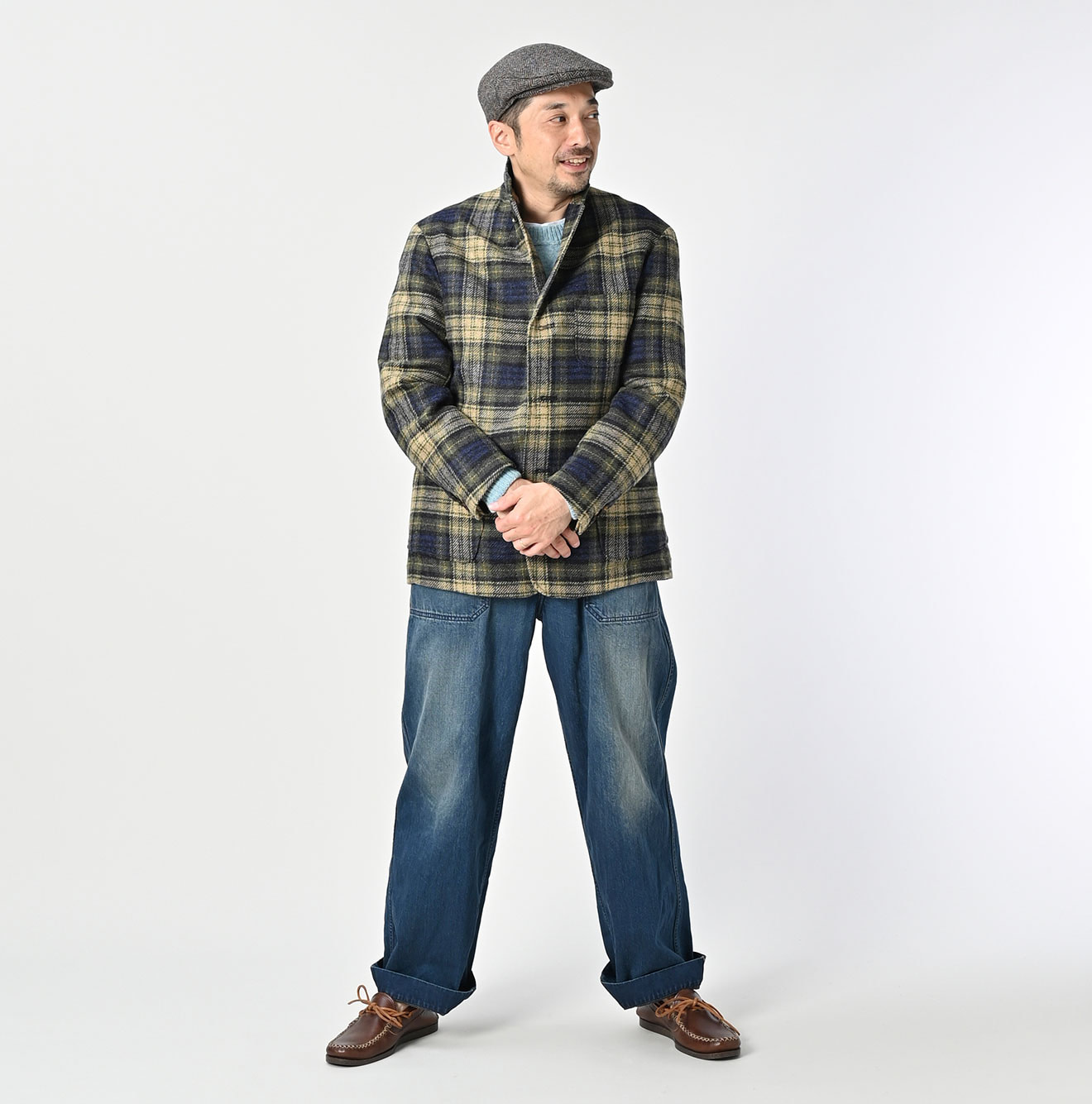 Wool Tartan 908 Miyuki Jacket Male Model