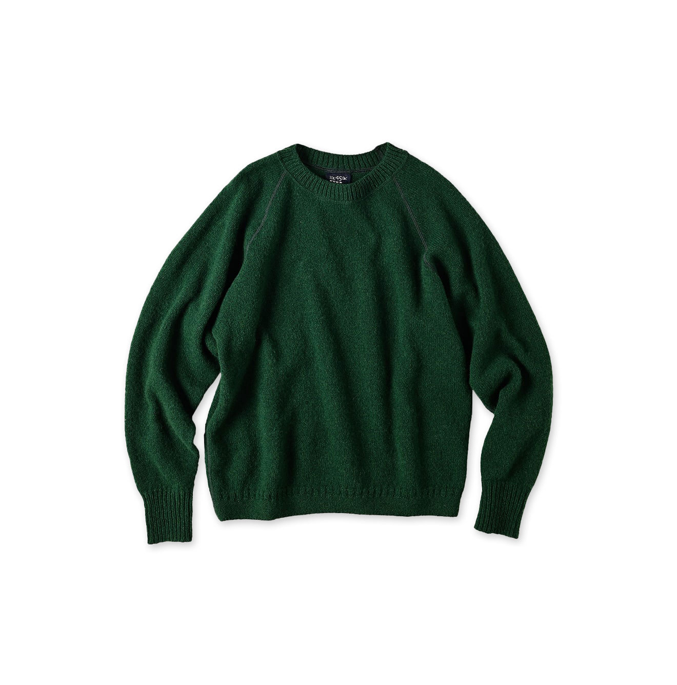 Shetland Boiled Wool 908 Sweater Green