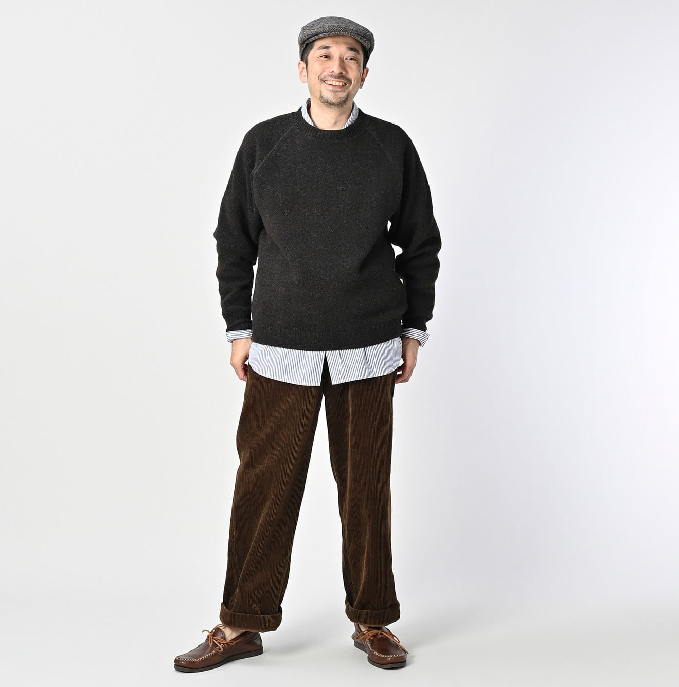 Shetland Boiled Wool 908 Sweater Male Model