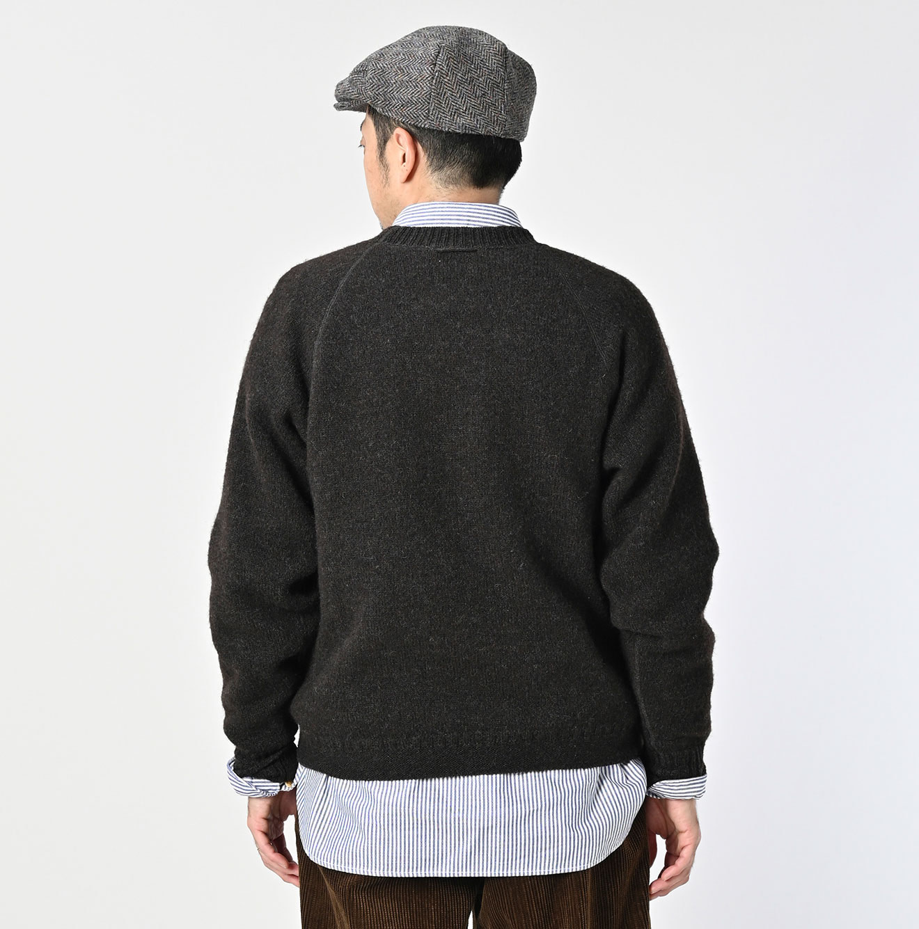 Shetland Boiled Wool 908 Sweater Male Model