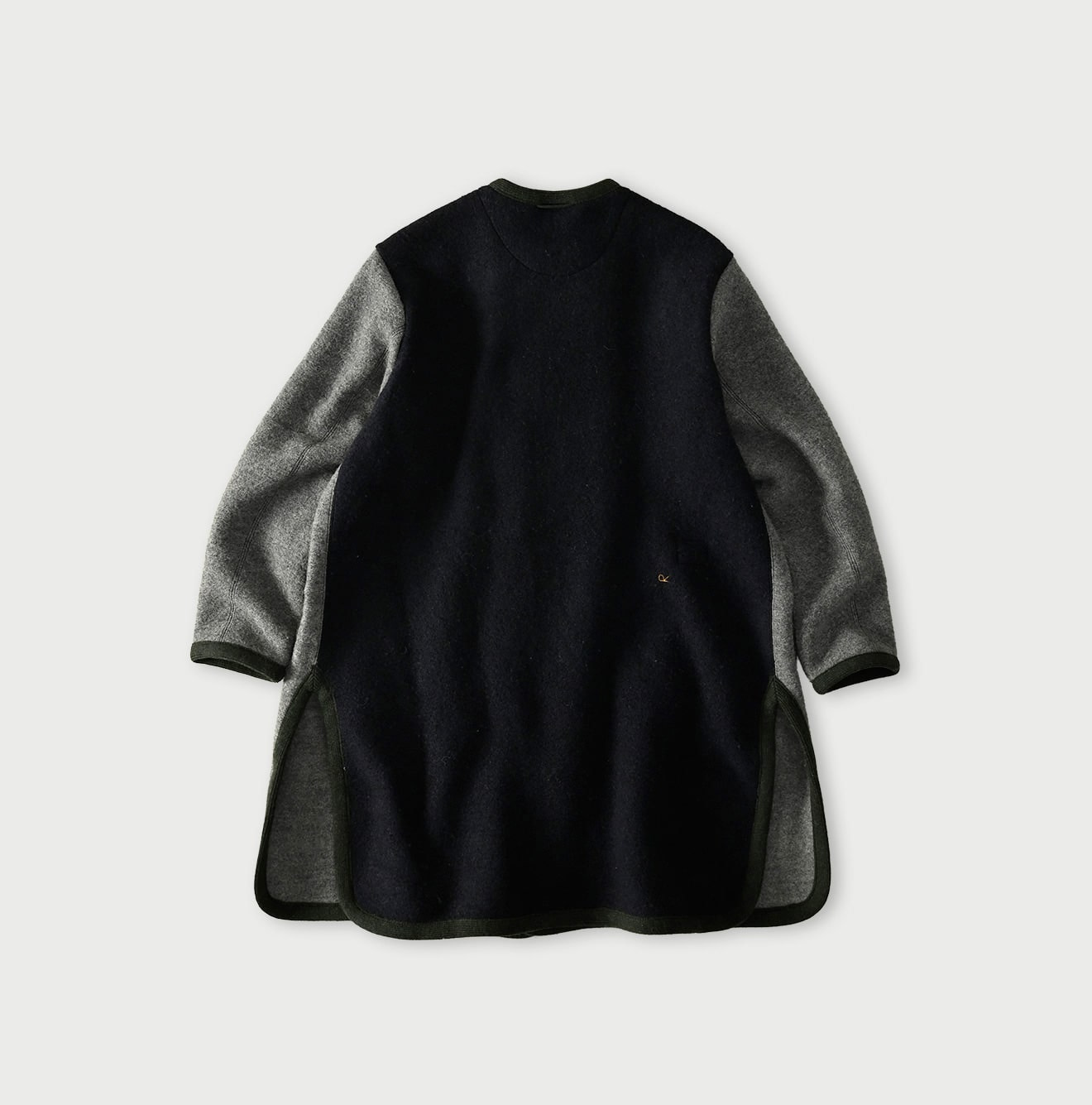 Crazy Boiled Wool Knit Tyrolean Coat Back