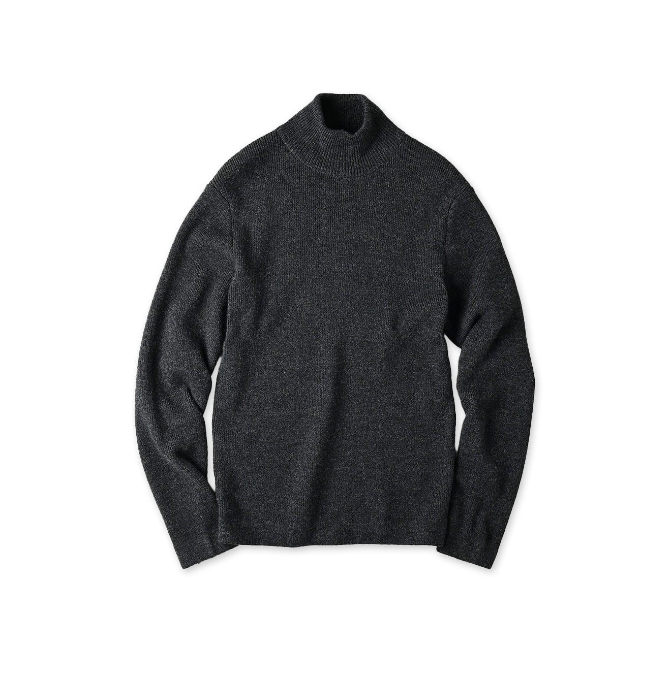 US Float Boiled Wool Ribbed Turtle Charcoal Top