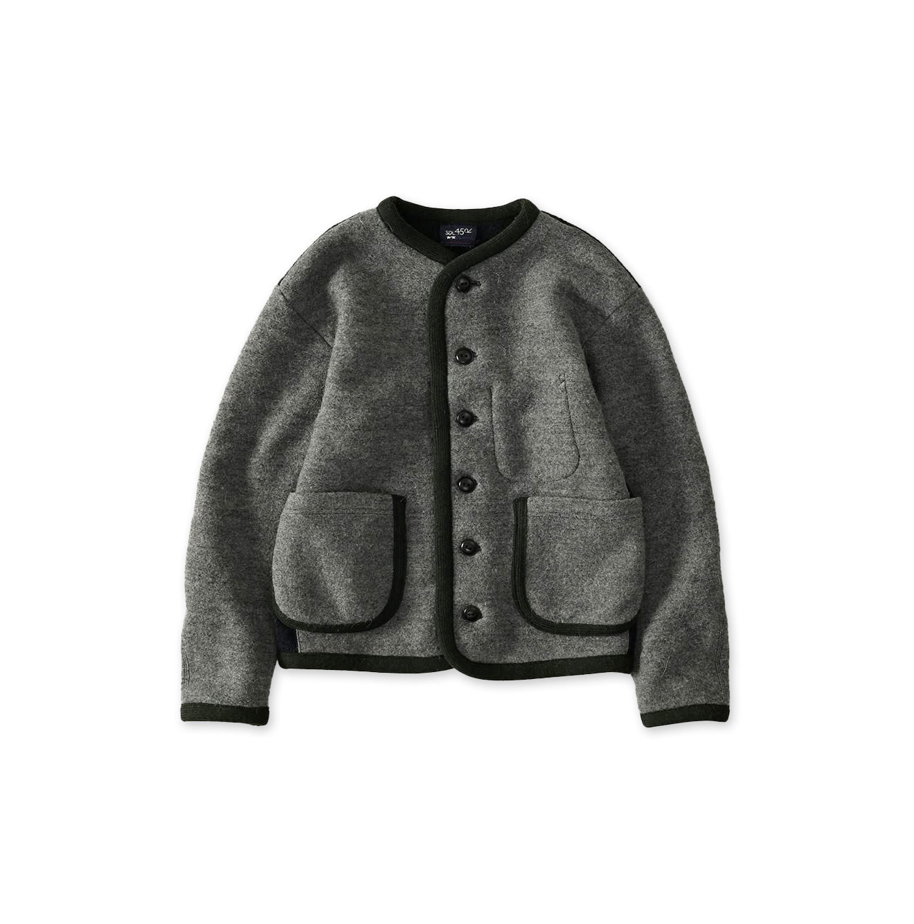 Crazy Boiled Wool Knit Tyrolean Cardigan