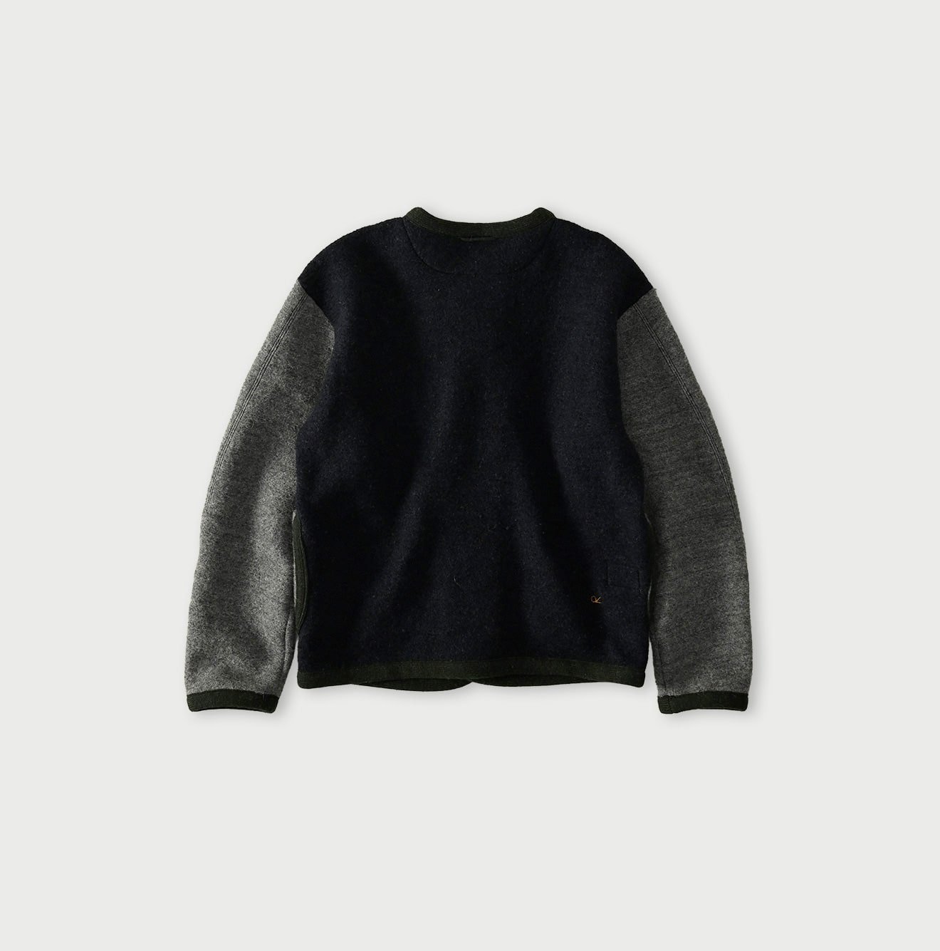 Crazy Boiled Wool Knit Tyrolean Cardigan Back