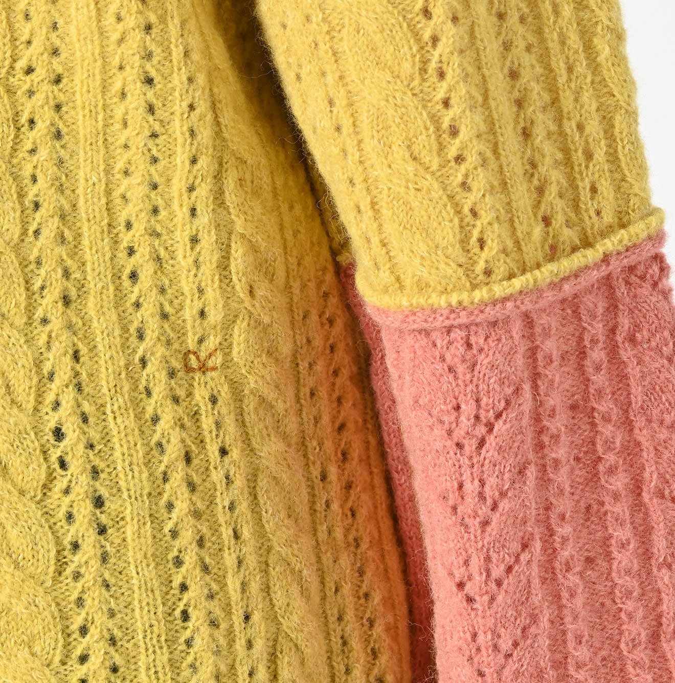 Shetland Knitting Pattern Patchwork Tunic Detail