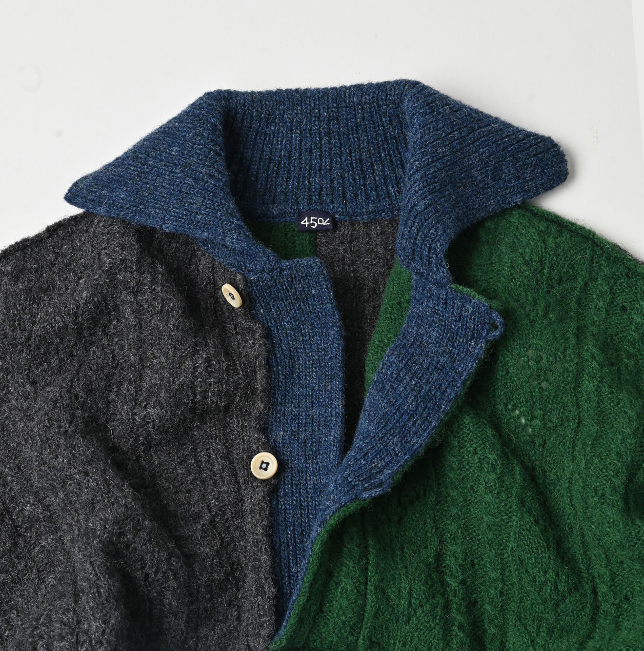 Shetland Knitting Pattern Patchwork Tunic Detail