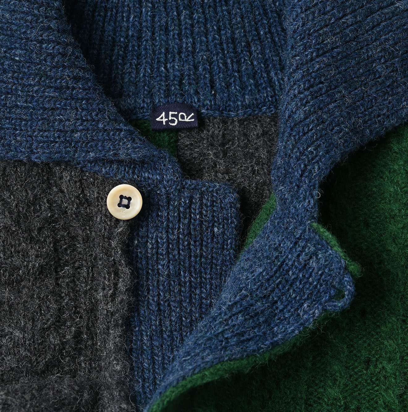 Shetland Knitting Pattern Patchwork Tunic Detail