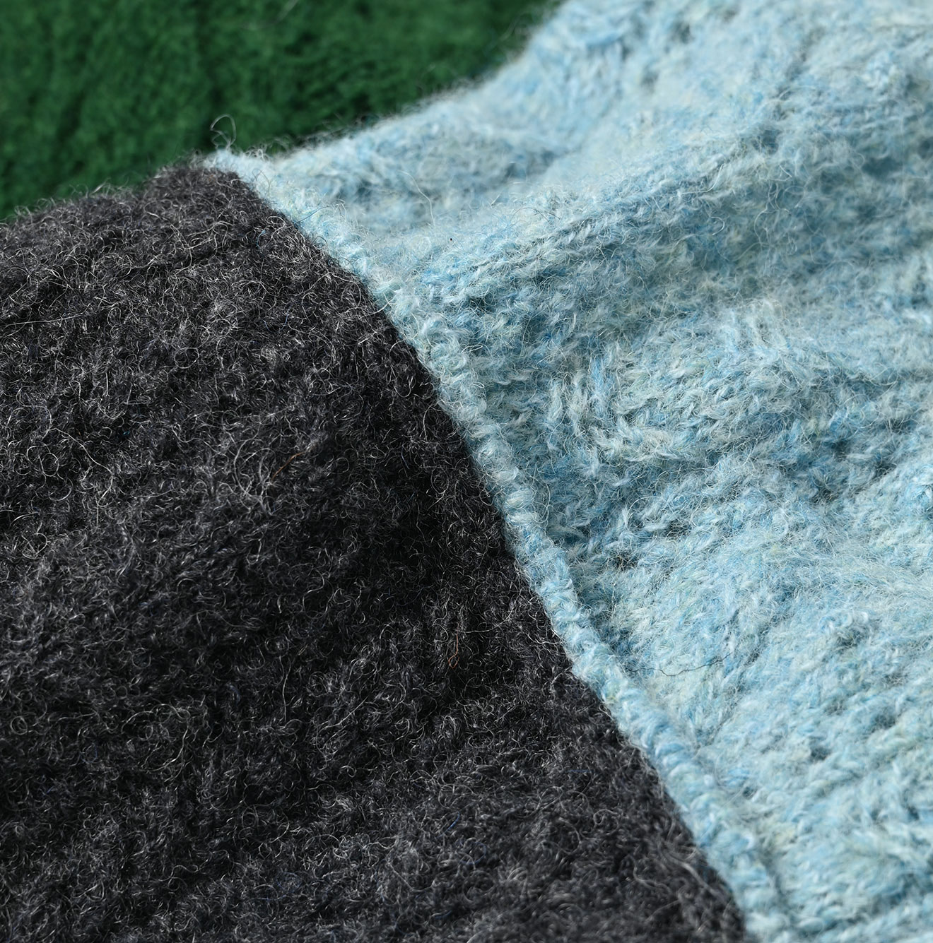 Shetland Knitting Pattern Patchwork Tunic Detail