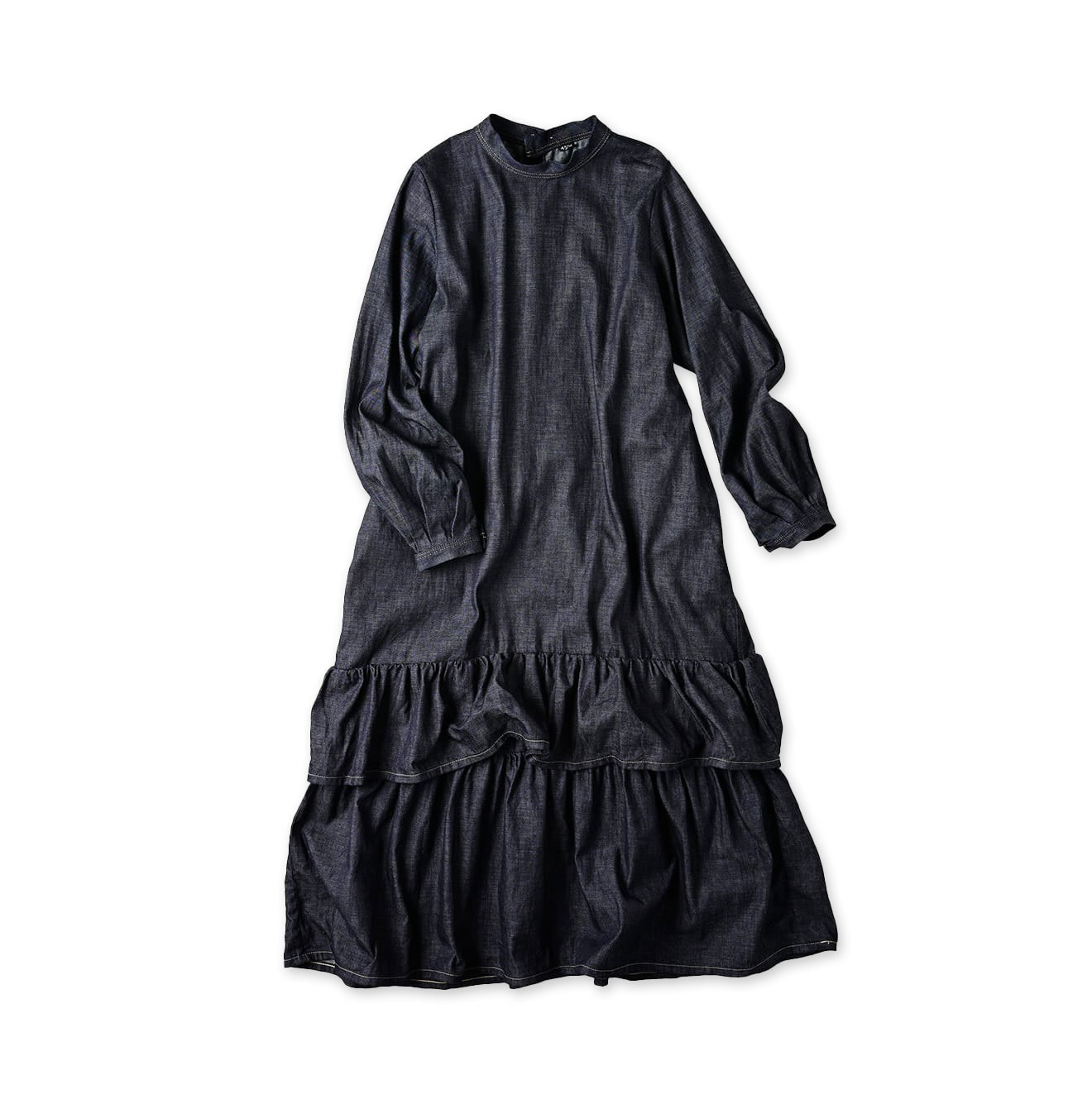 45 Petit Denim Tiered Frill Dress Indigo Nou