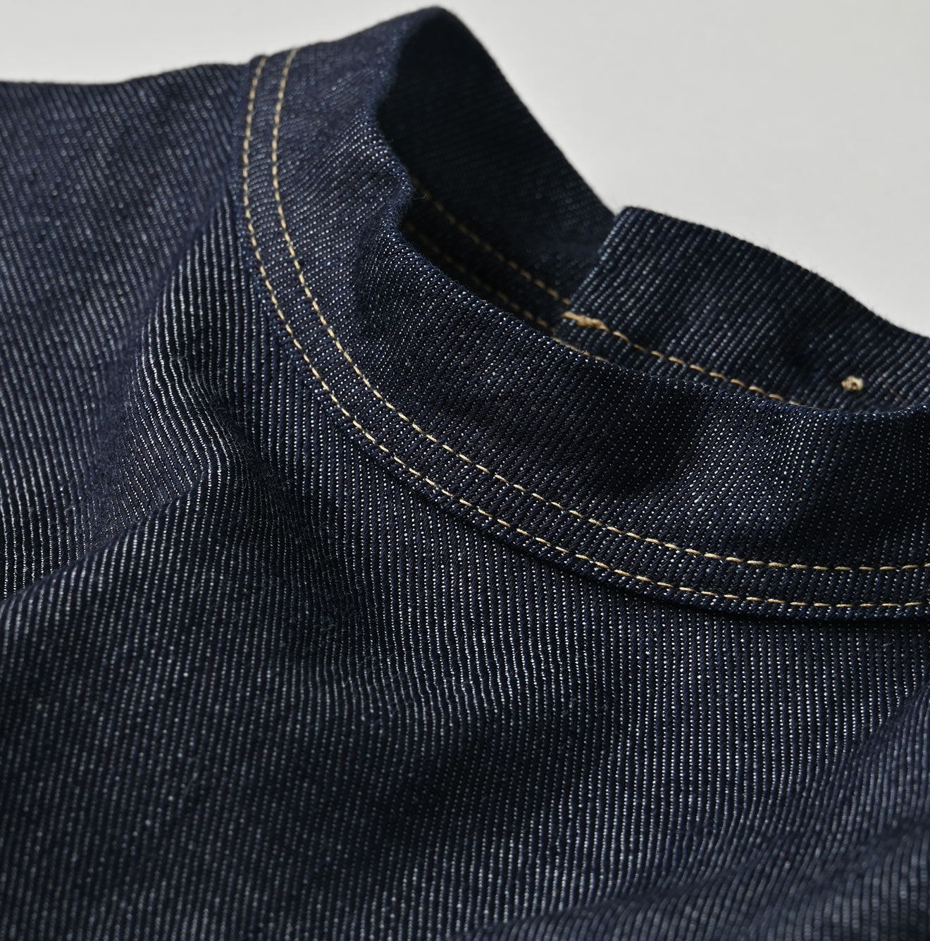 45 Petit Denim Tiered Frill Dress Detail