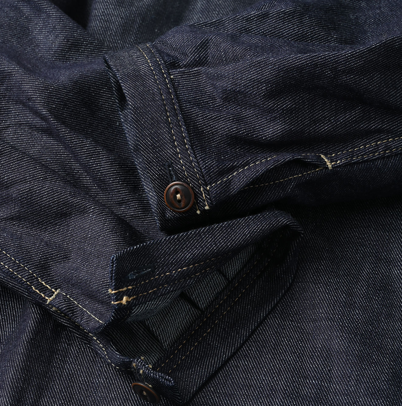 45 Petit Denim Tiered Frill Dress Detail
