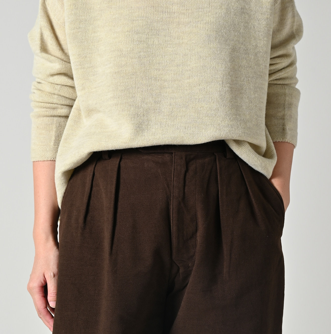 Mole Serge Stretch Charlotte Baggy Detail