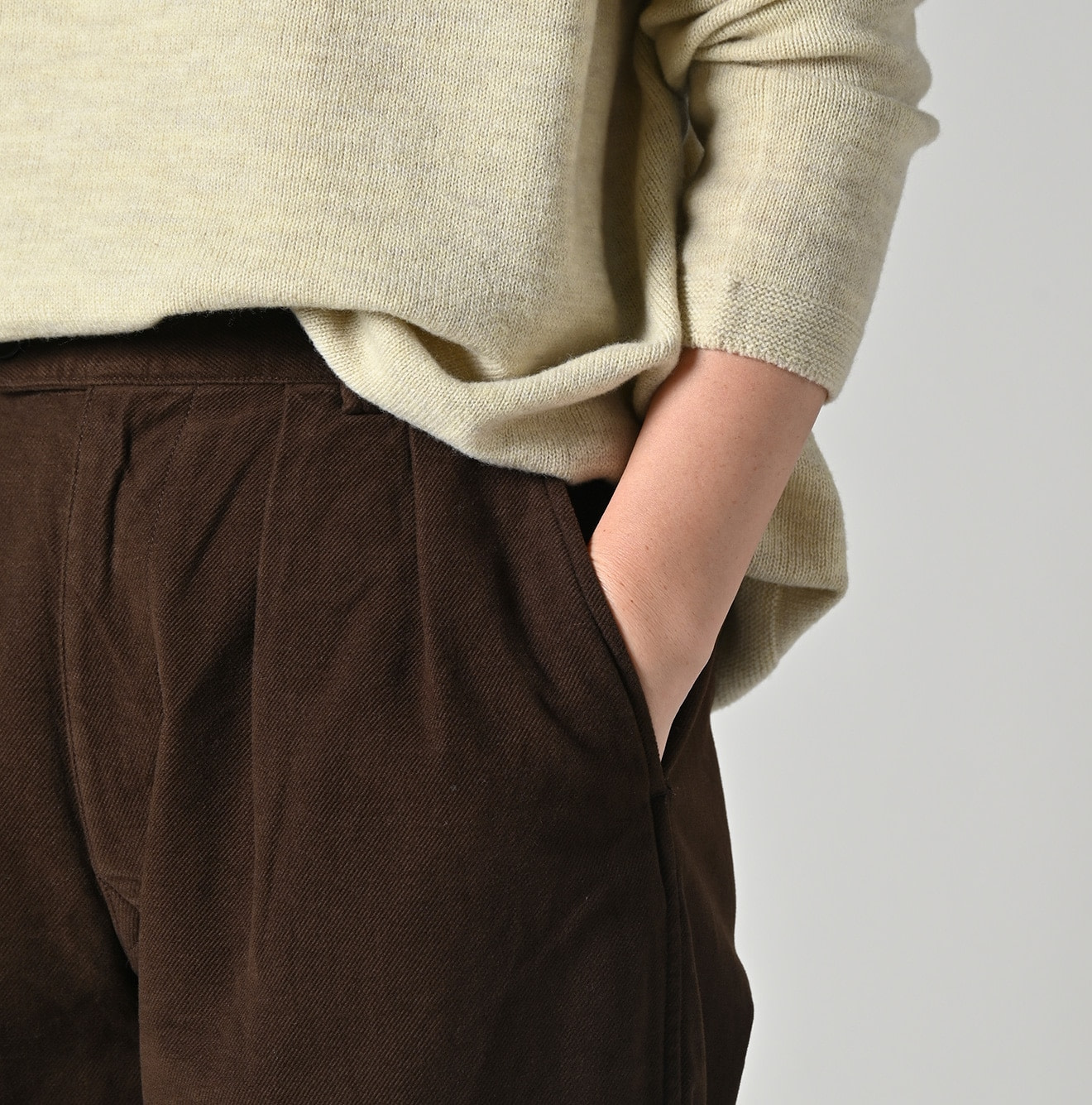 Mole Serge Stretch Charlotte Baggy Detail