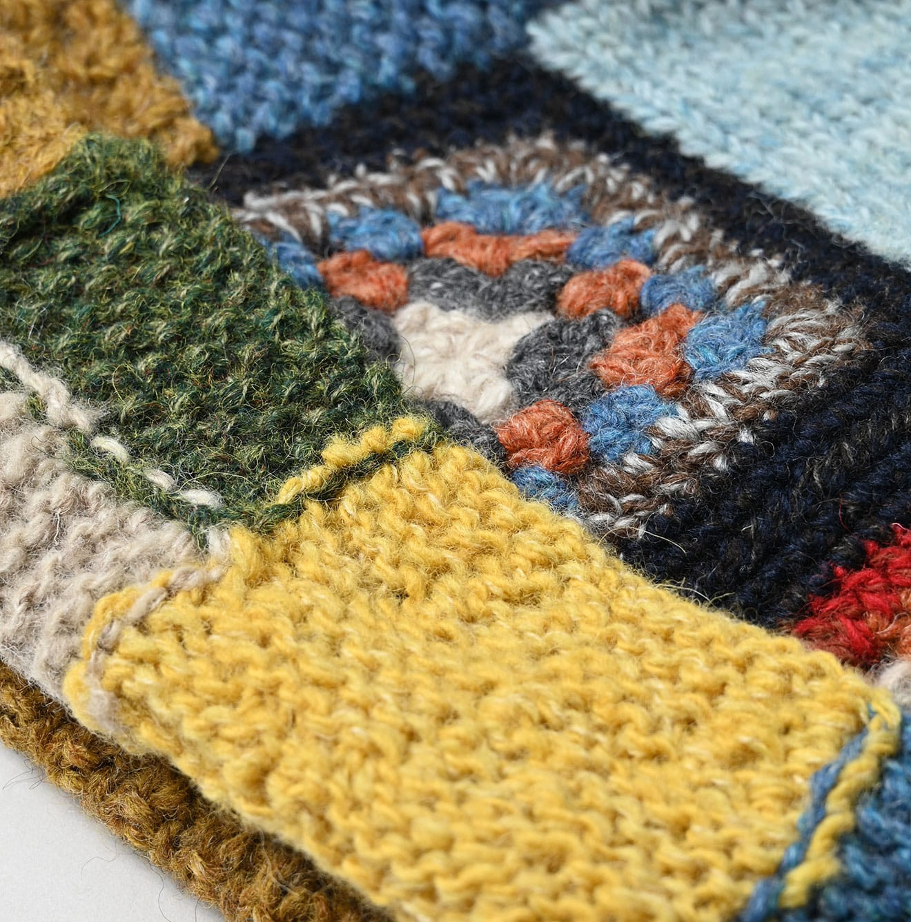 Tamatebako Patchwork Knit Cap Detail