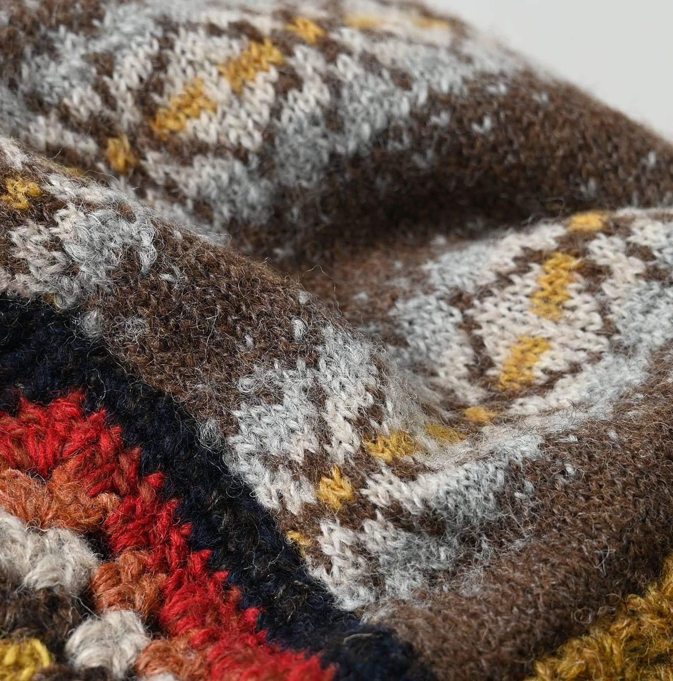 Tamatebako Patchwork Knit Cap Detail