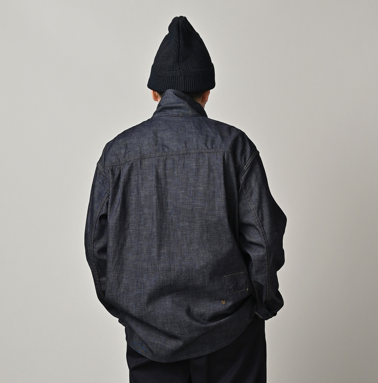 45 Petit Denim Bush Shirt Male Model