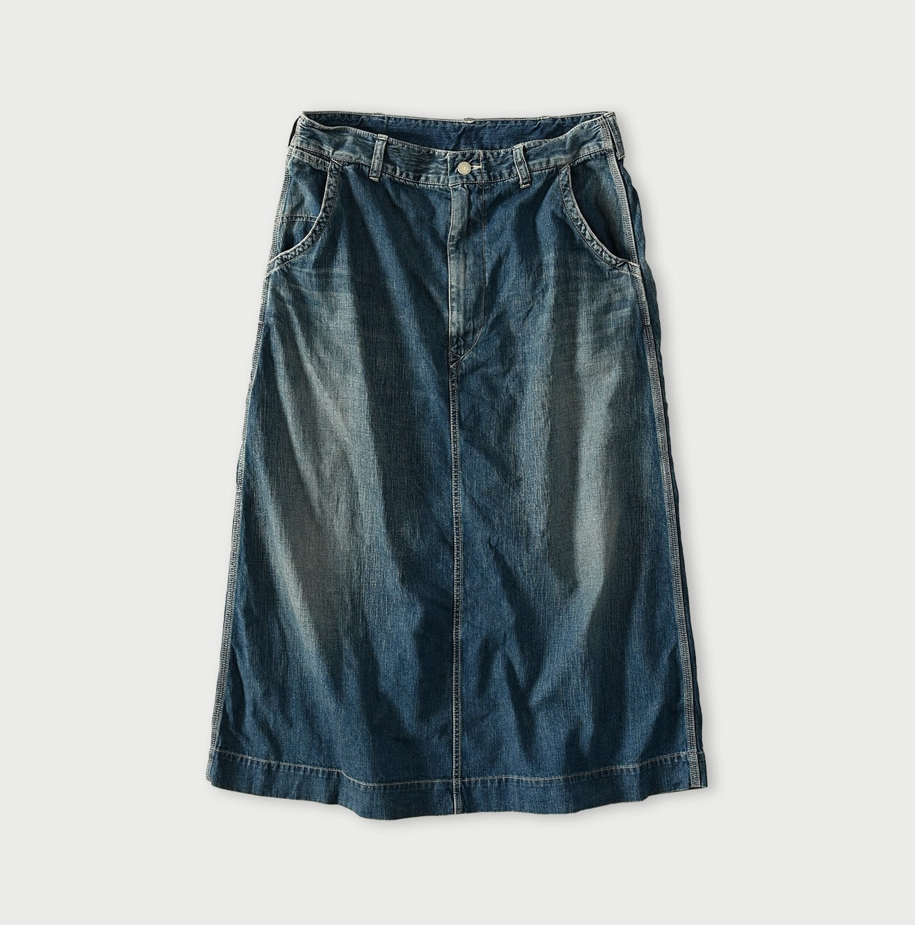 Mugihiko Denim Painter Skirt Zyu