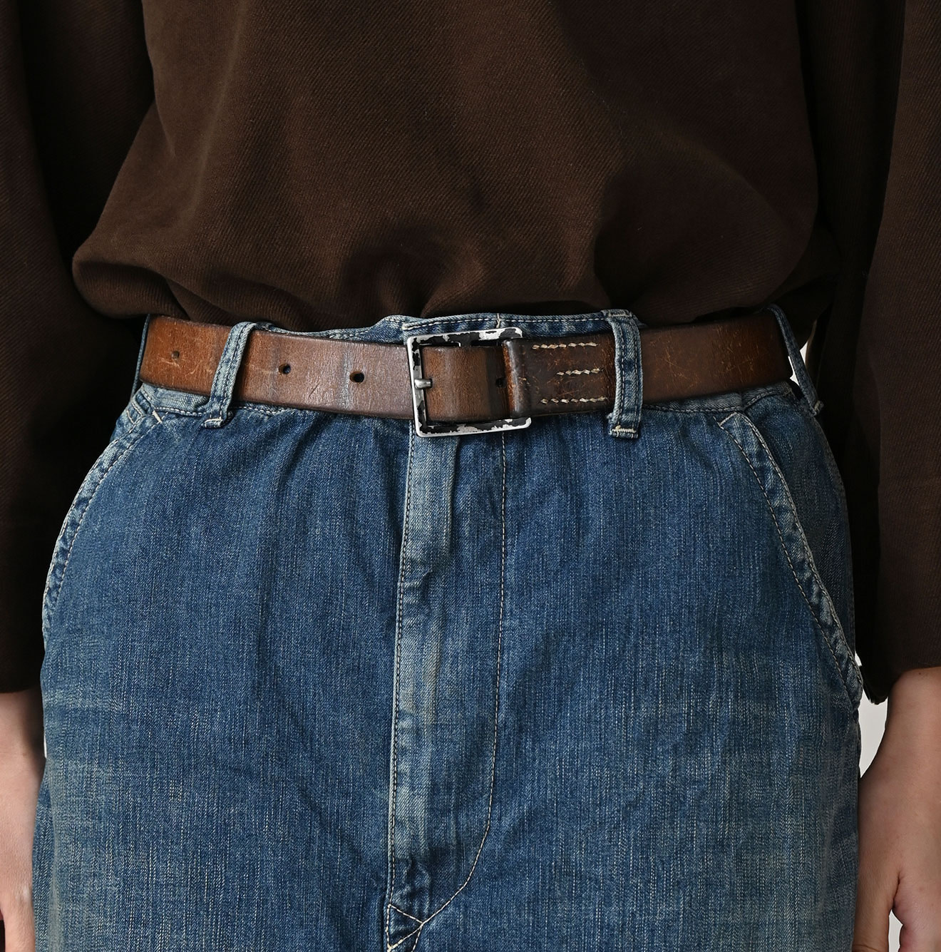 Mugihiko Denim Painter Skirt Zyu Detail