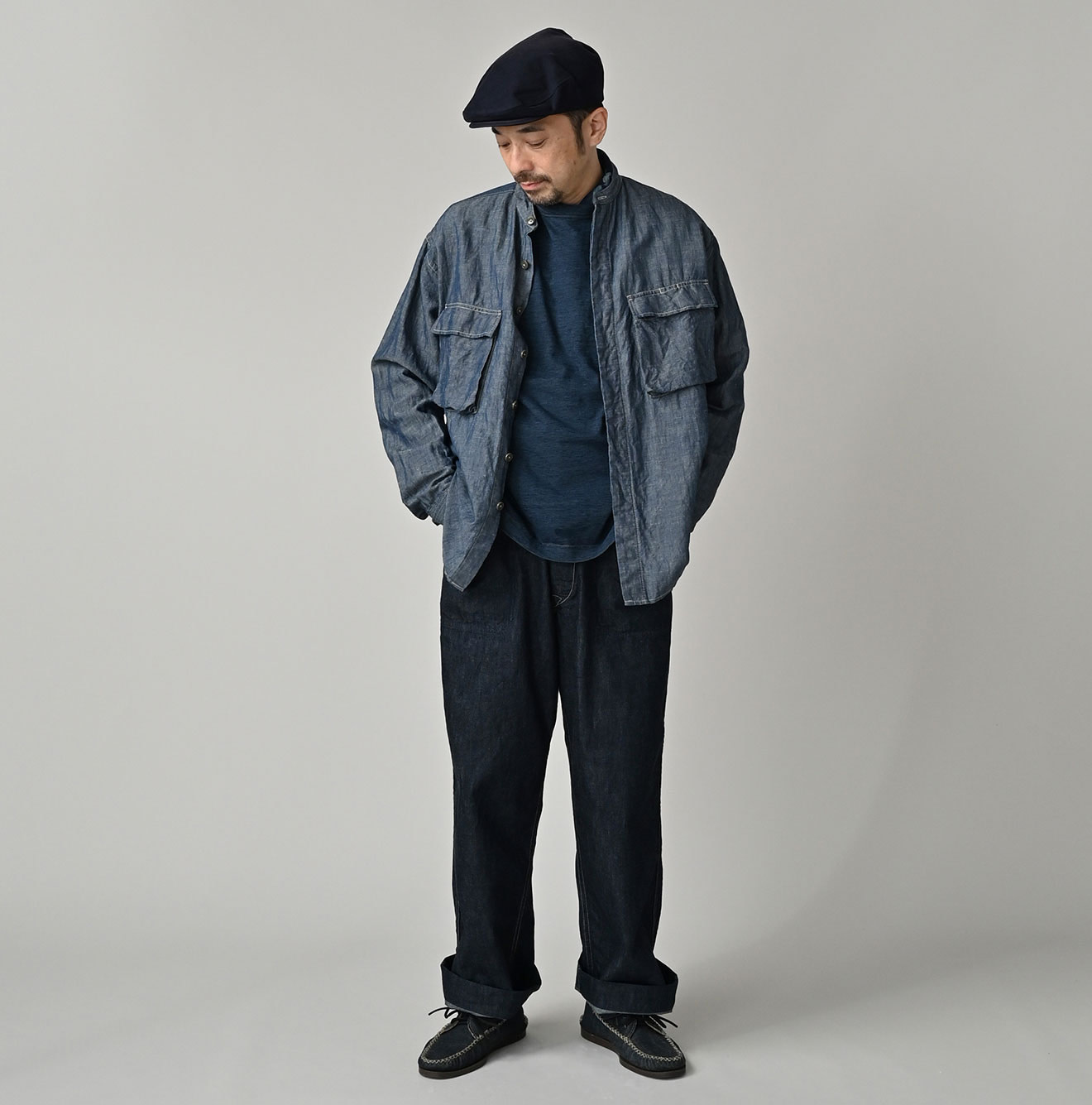 Mugihiko Denim Painter Pants Nou Male Model