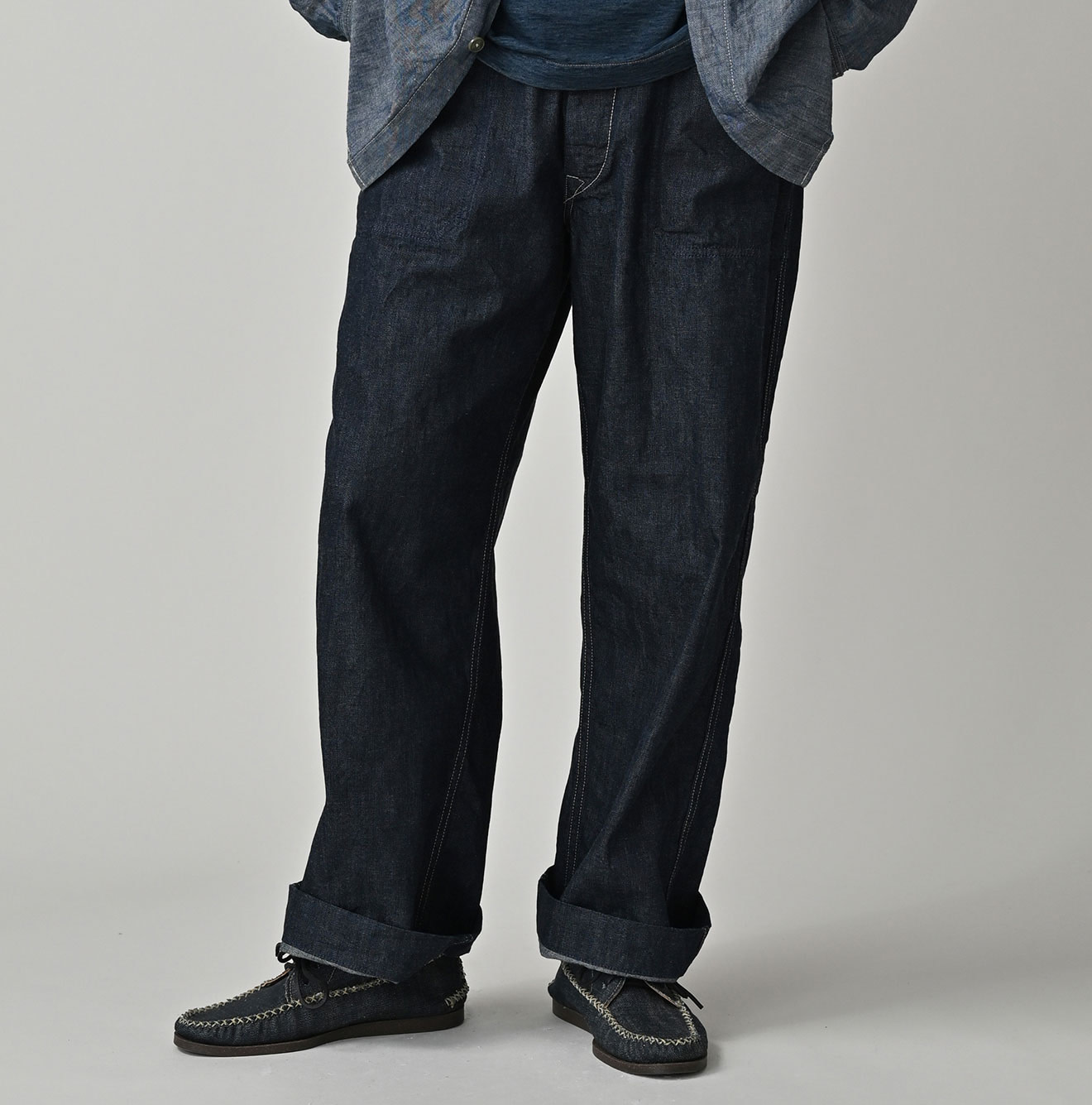 Mugihiko Denim Painter Pants Nou Male Model