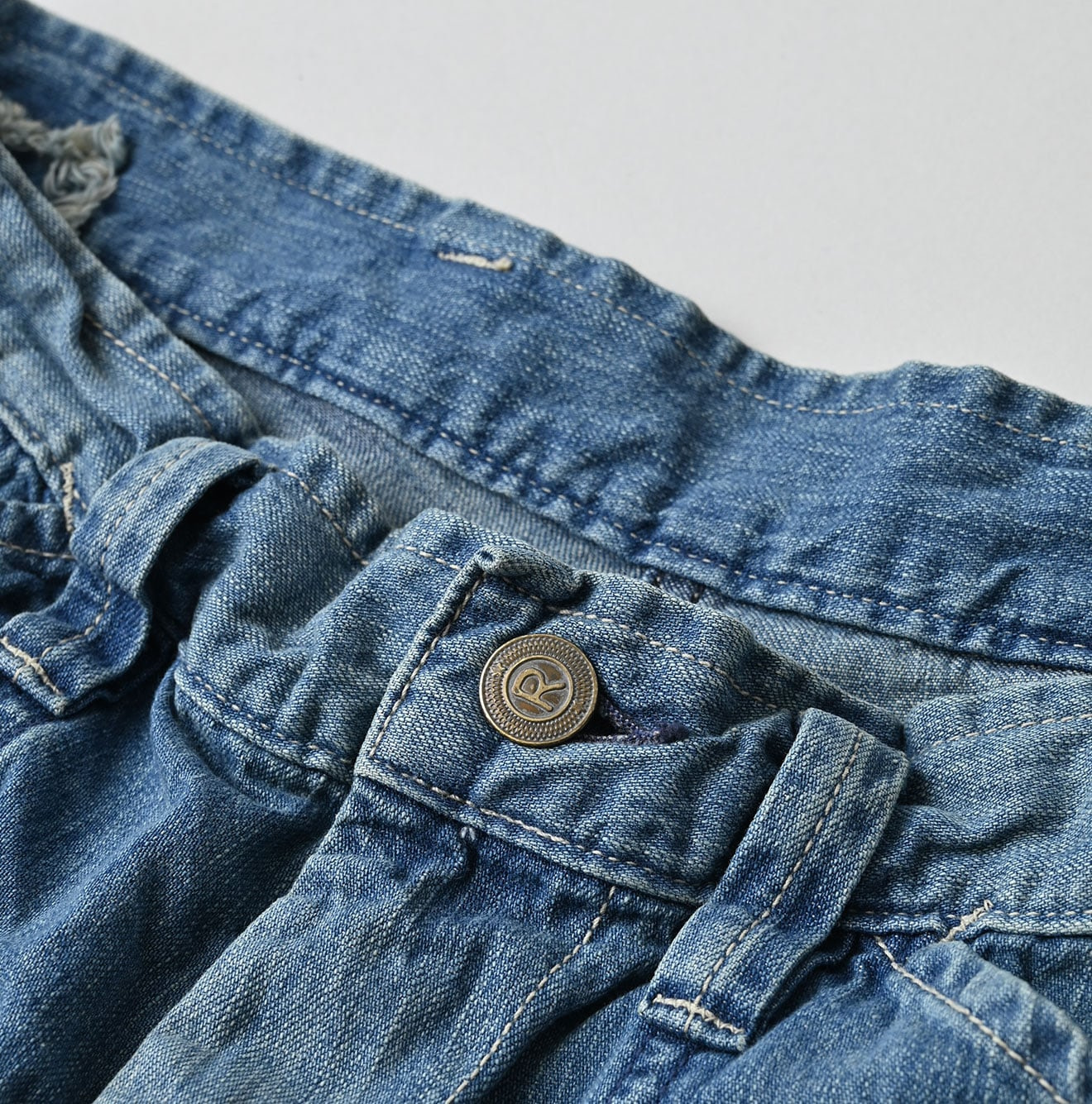 Mugihiko Denim 908 Painter Pants Tan Detail