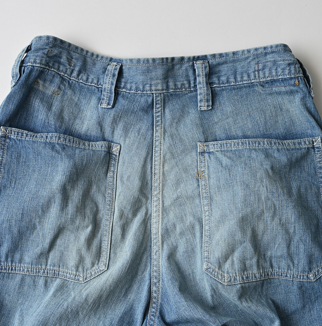 Mugihiko Denim 908 Painter Pants Tan Detail