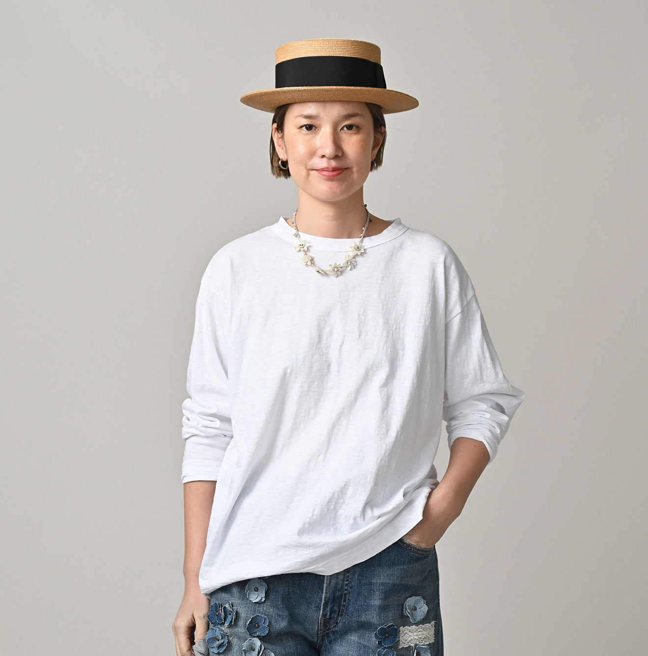 Tenjiku 908 Ocean T-shirt Female Model