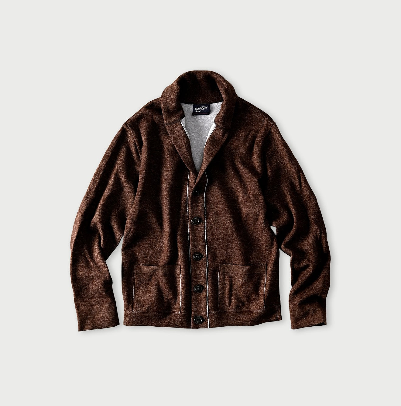 Smooth 908 Shawl Cardigan Brown Top