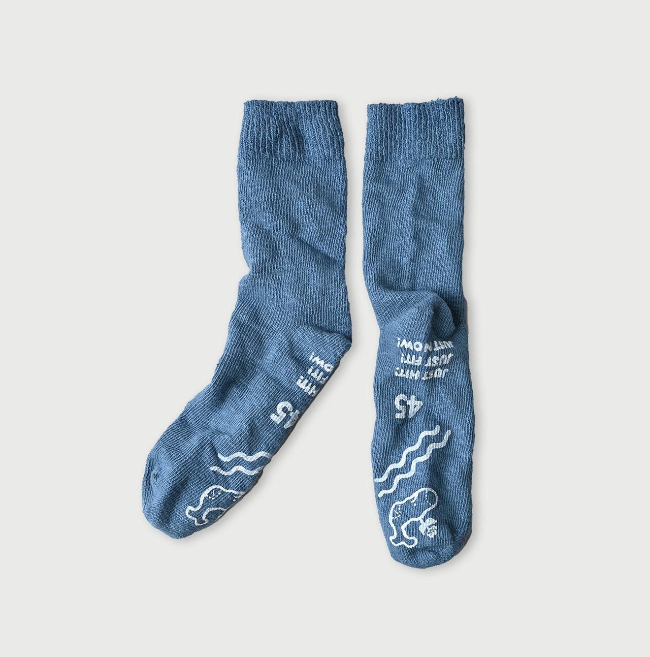Plant Dyed Dozume Tenjiku Socks Iris