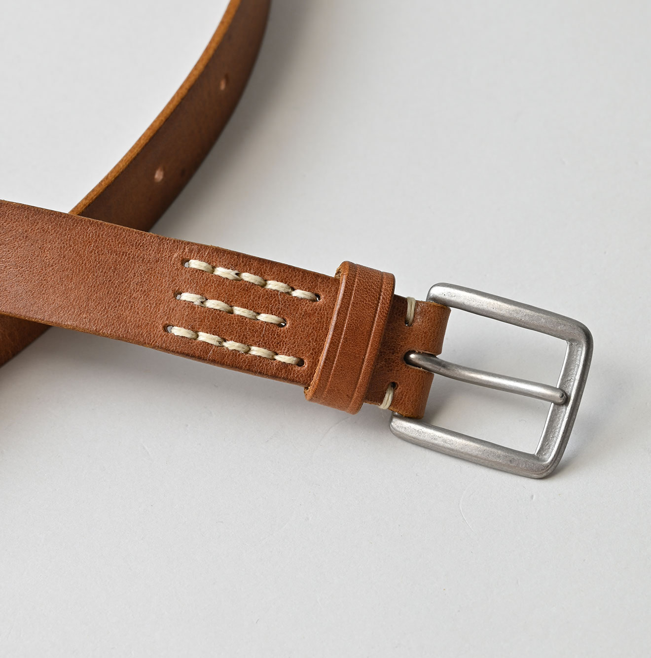 Vintage Leather Belt Narrow Detail