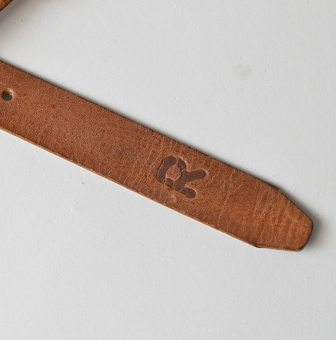 Vintage Leather Belt Narrow Detail