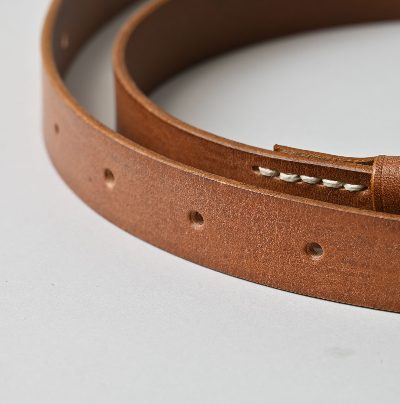 Vintage Leather Belt Narrow Detail