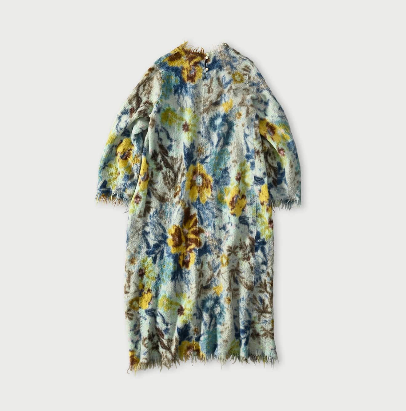 Boiled Wool Jardin Print Poyon Dress Back