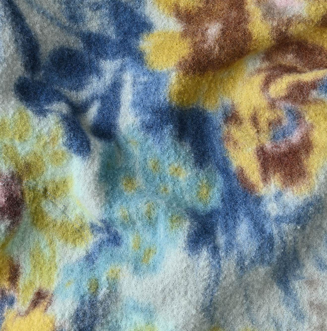 Boiled Wool Jardin Print Poyon Dress Detail