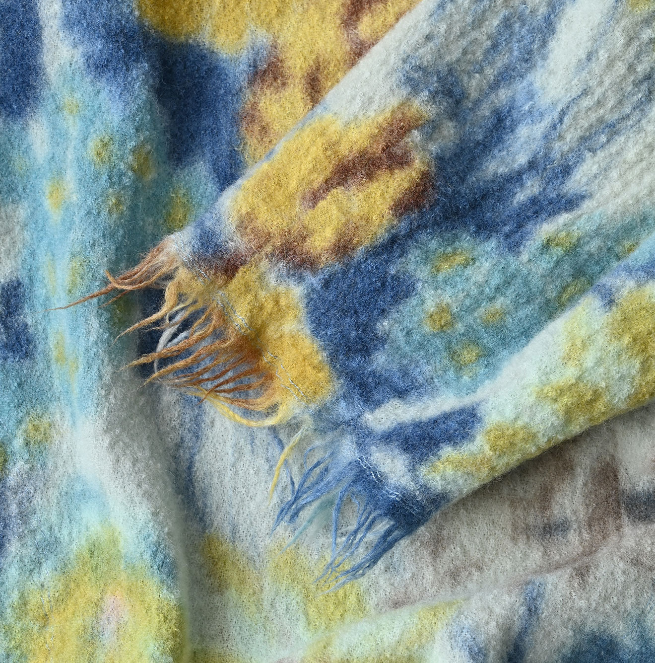 Boiled Wool Jardin Print Poyon Dress Detail