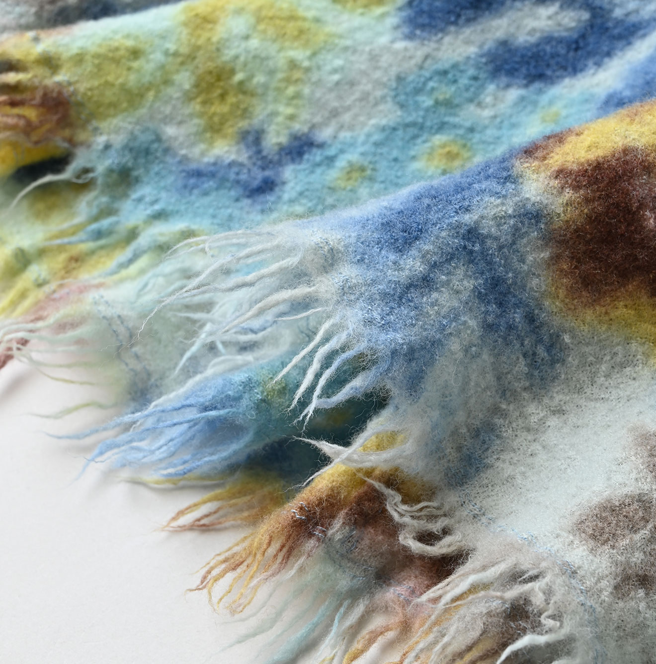 Boiled Wool Jardin Print Poyon Dress Detail