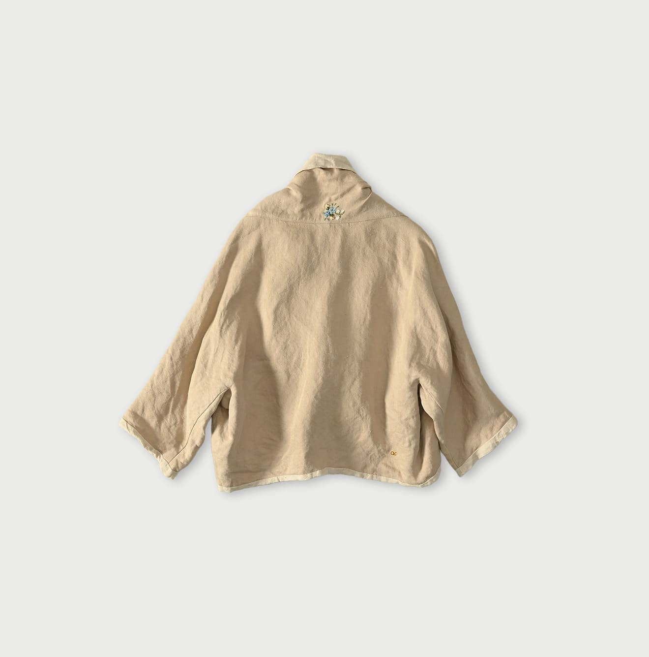 Linen Layered Embroidery Bolero Back