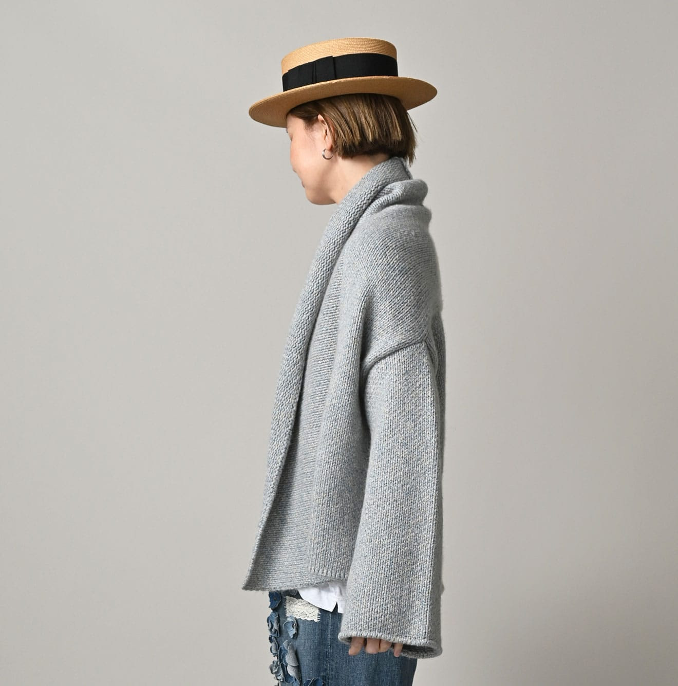 Cashmere Linen Cache-Coeur Female Model