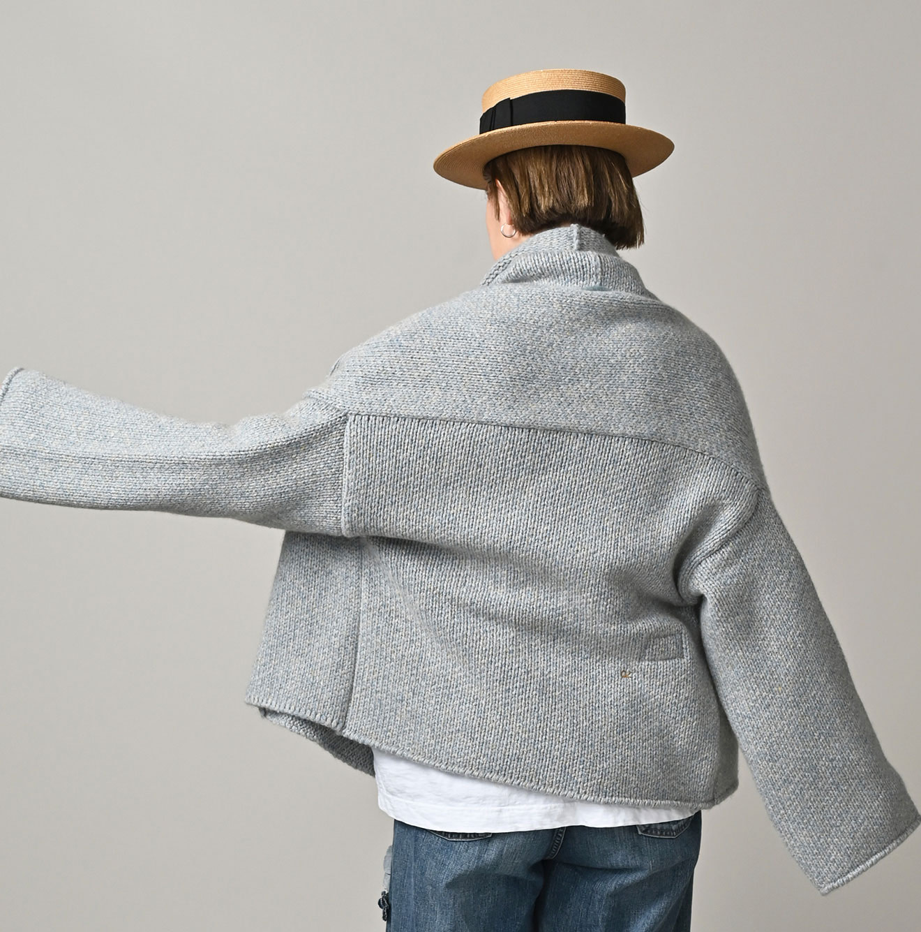 Cashmere Linen Cache-Coeur Female Model