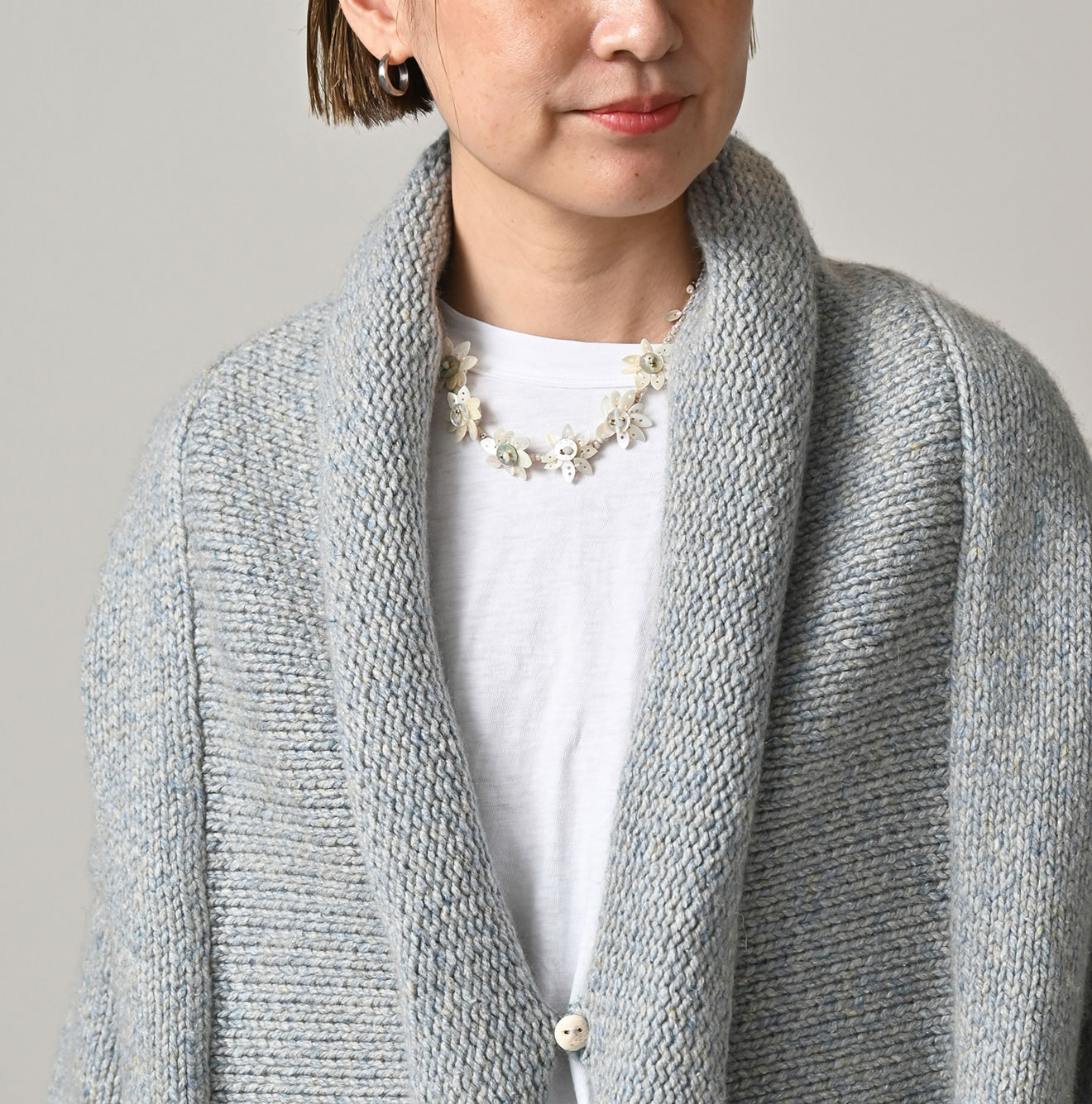 Cashmere Linen Cache-Coeur Detail