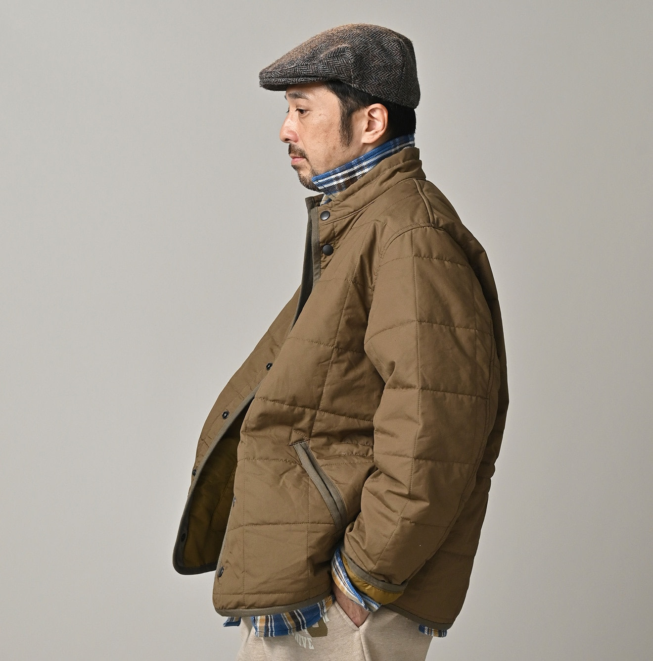 Weather 908 Quilting Blouson Male Model